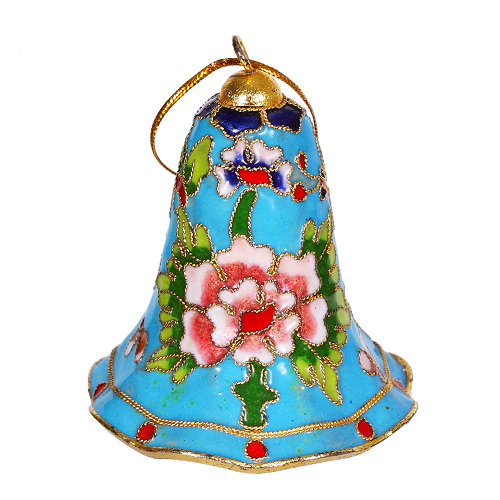 Glocke Weihnachtsglocken Weihnachtsdeko Deko Cloisonne Emaille 5479 - zum Schließen ins Bild klicken